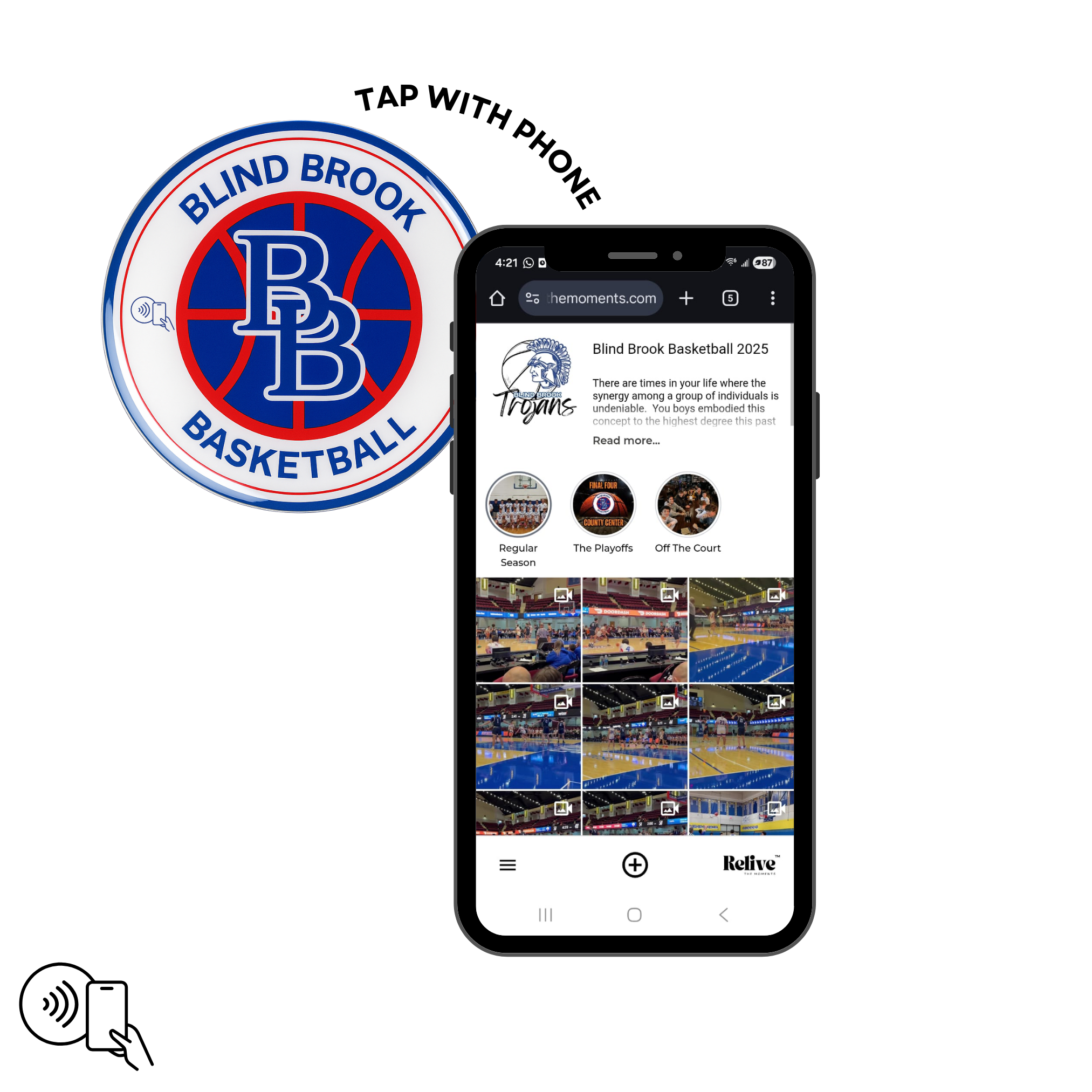 Blind Brook HS Basketball Magnet