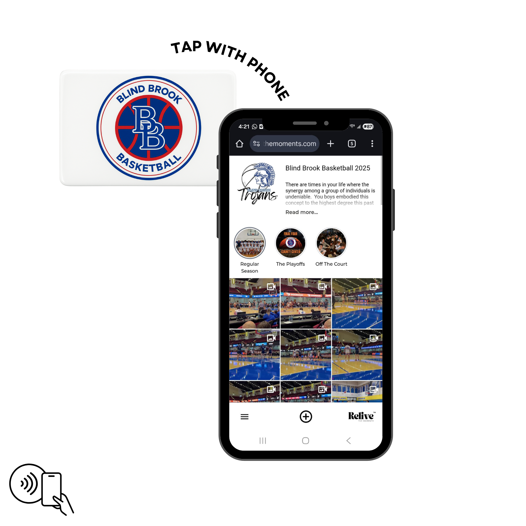 Blind Brook HS Basketball Magnet