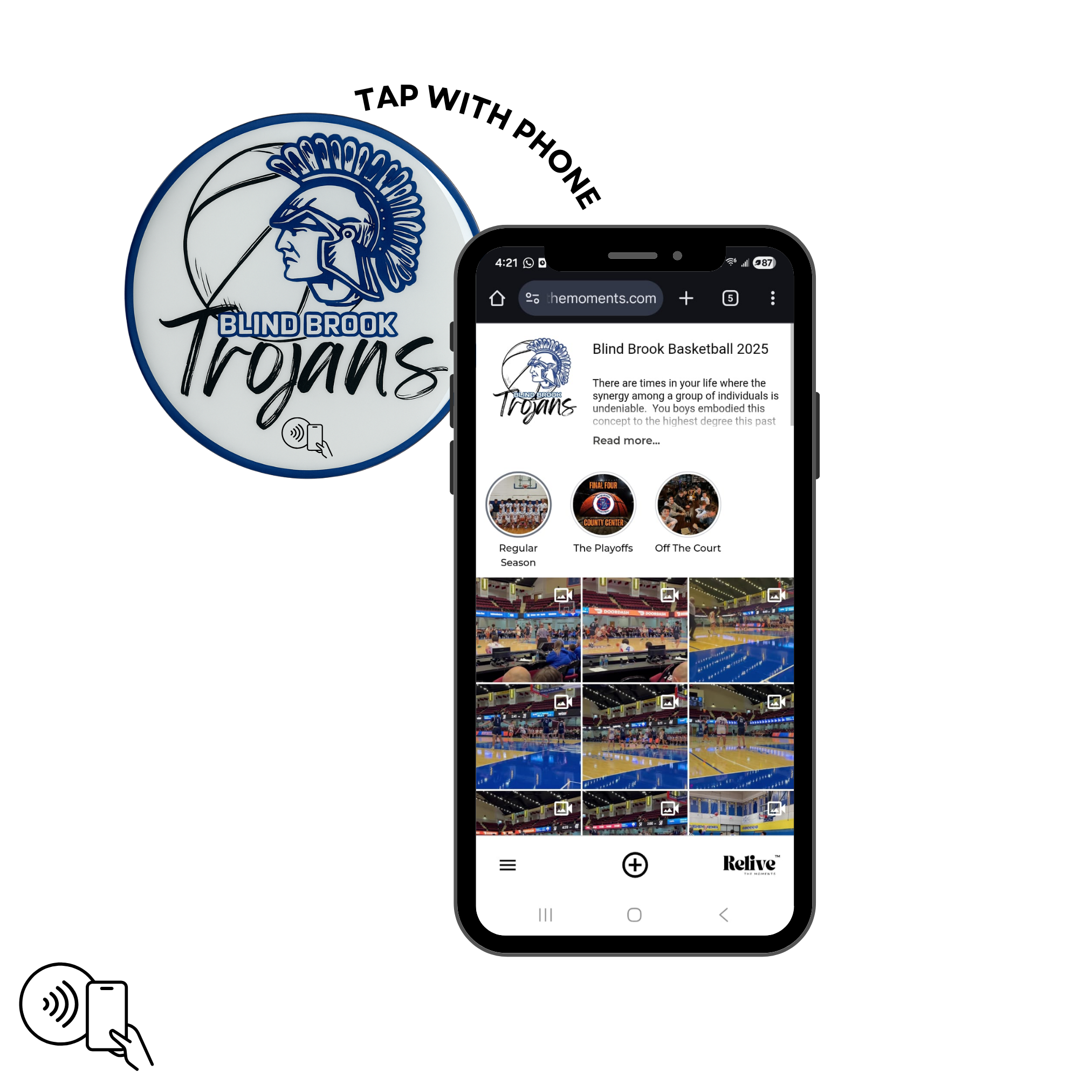 Blind Brook HS Basketball Magnet