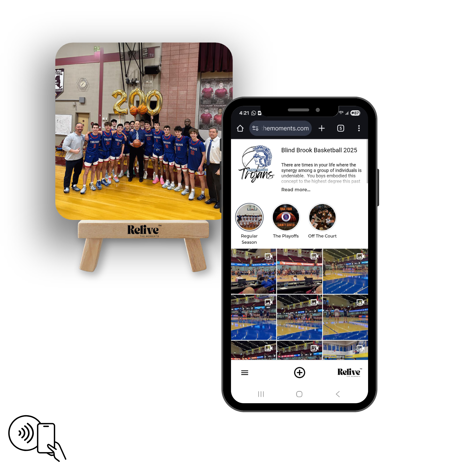 Blind Brook HS Basketball Custom Tile