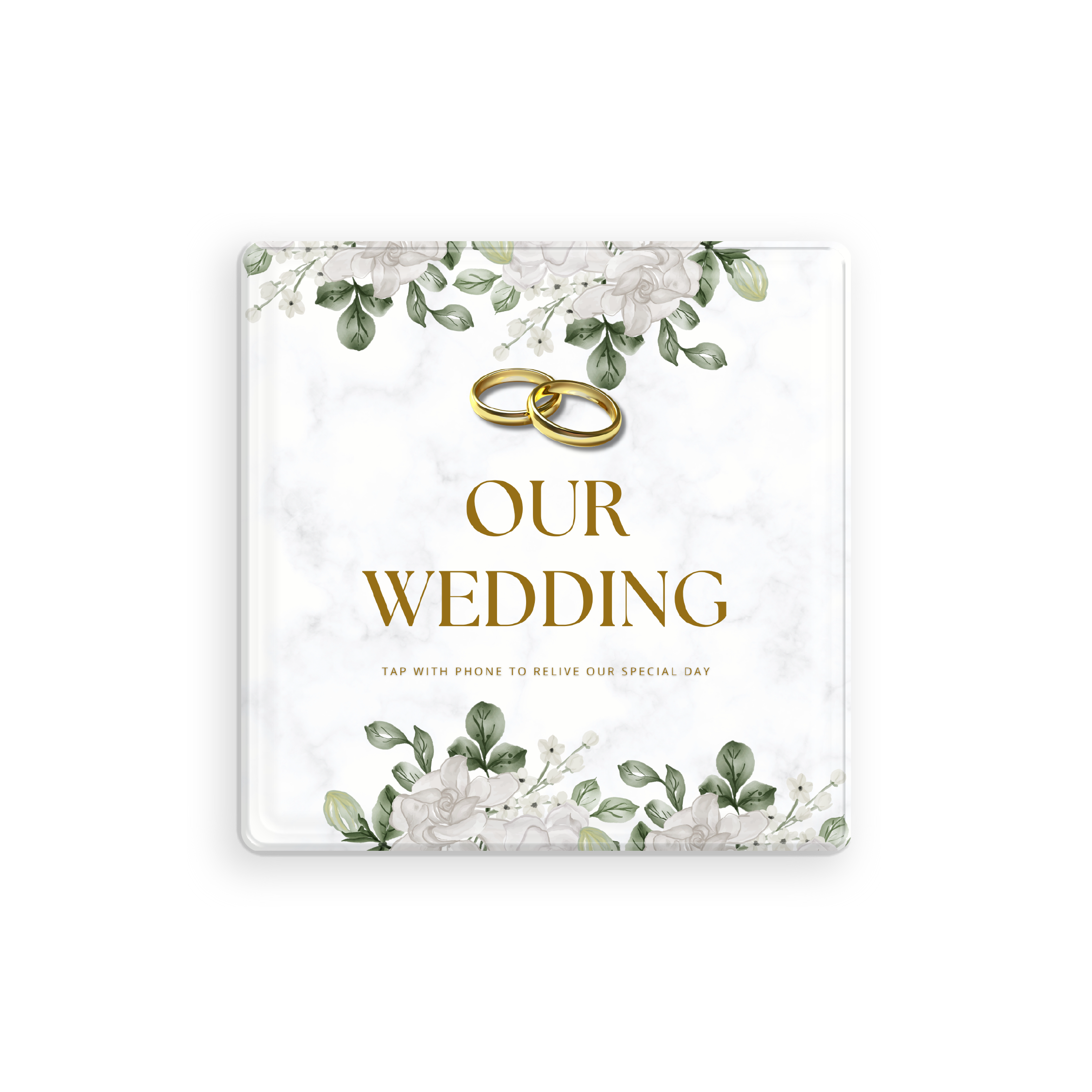Relive Cork Coaster 4" - Our Wedding - Add On