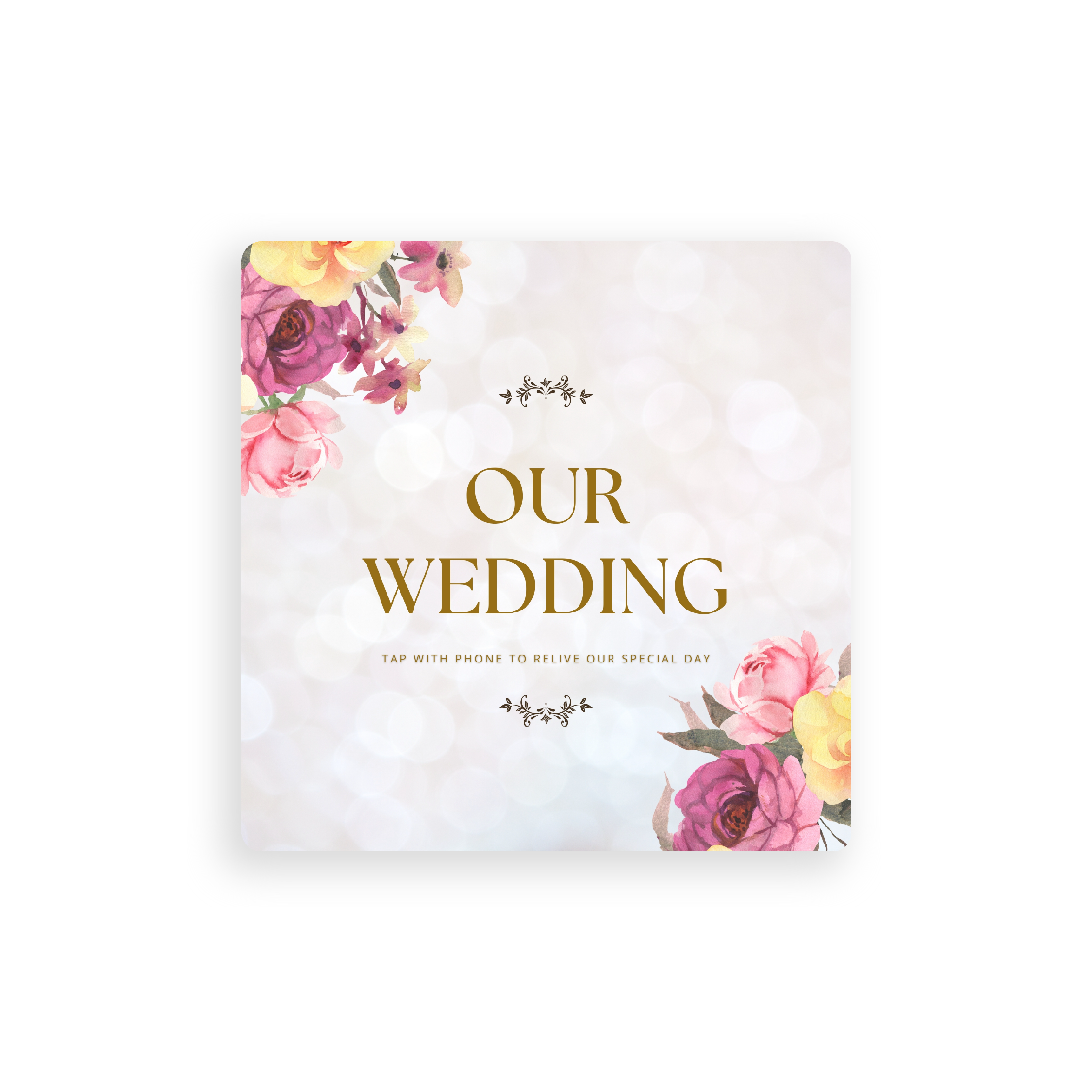 Relive Cork Coaster 4" - Our Wedding - Add On