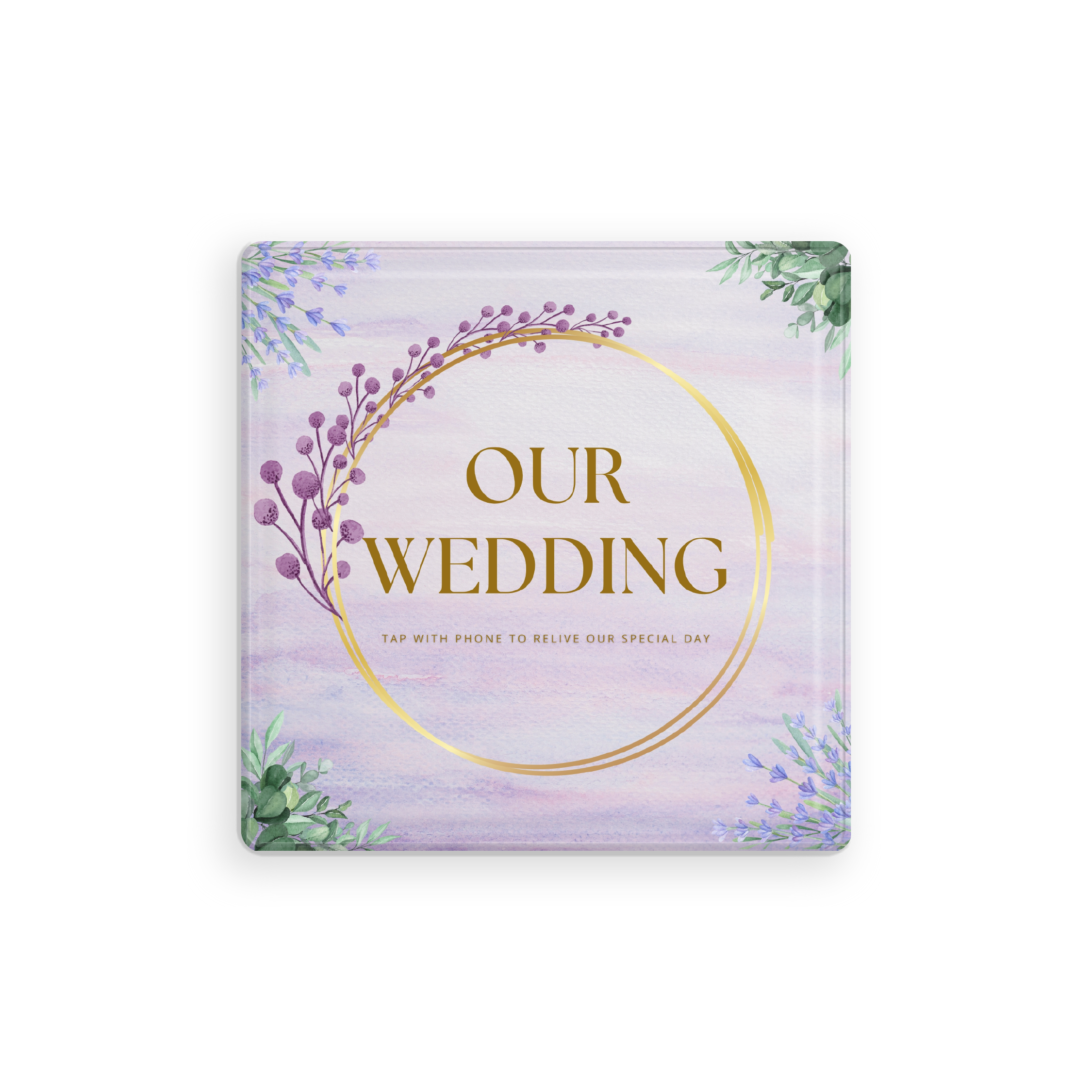 Relive Cork Coaster 4" - Our Wedding - Add On
