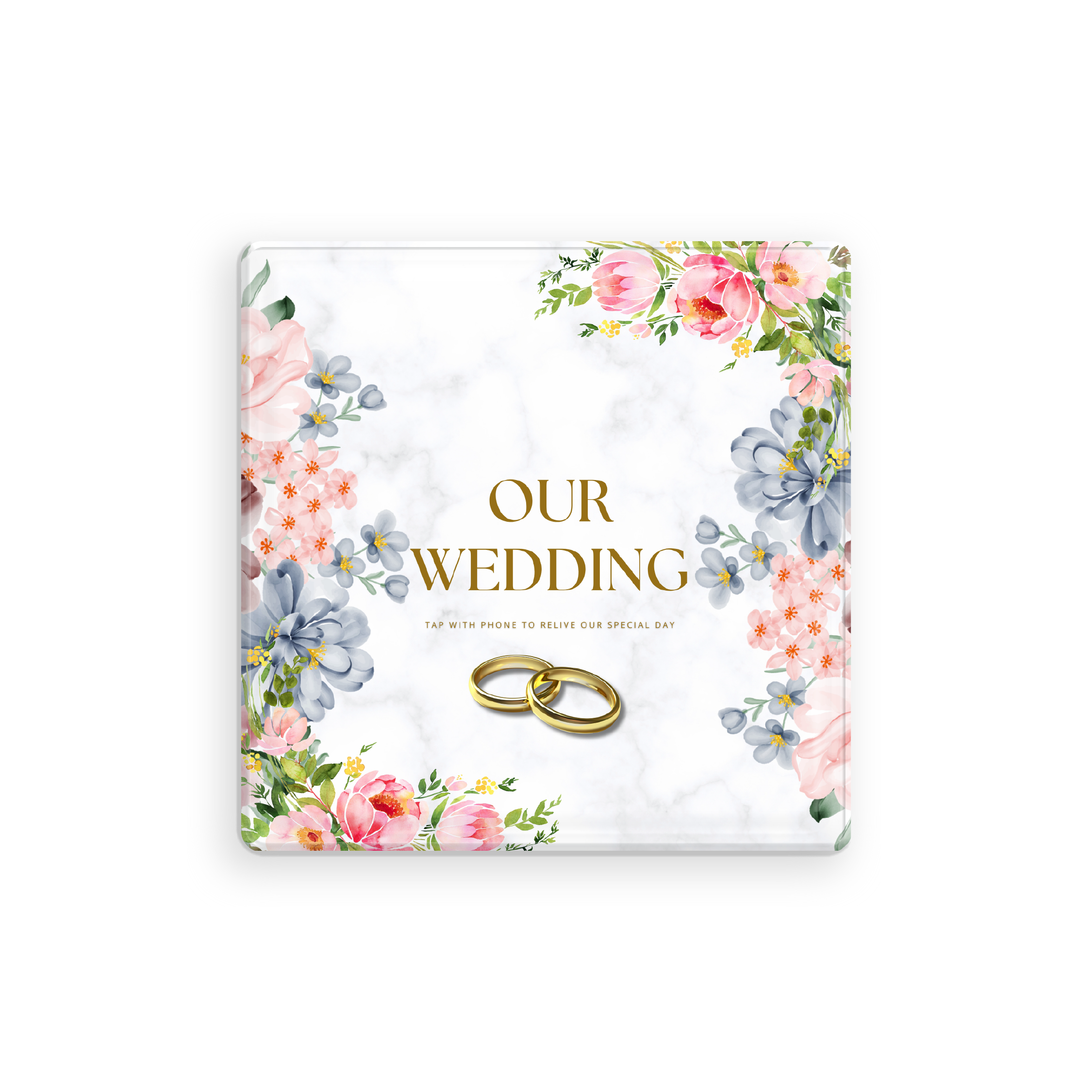 Relive Cork Coaster 4" - Our Wedding - Add On