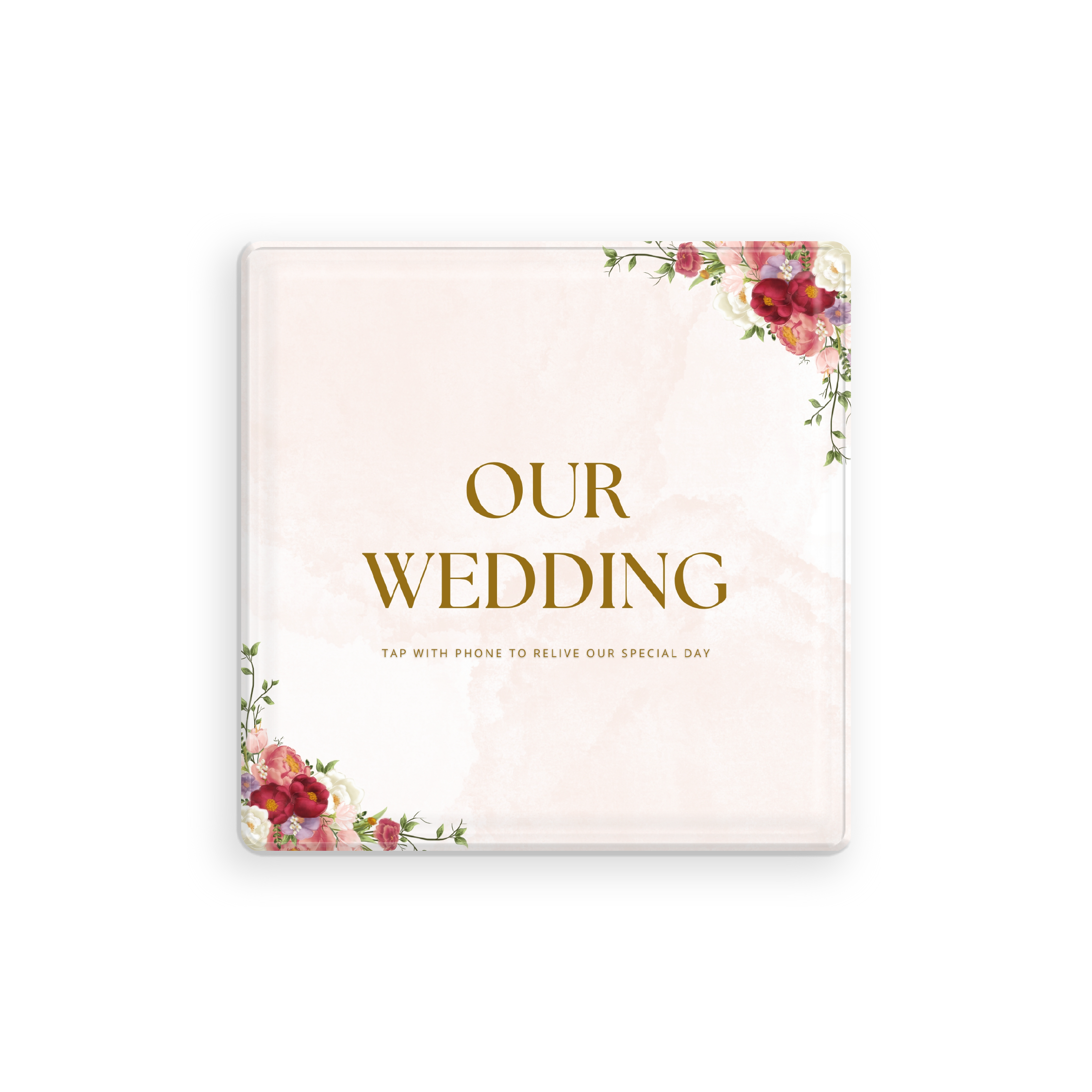 Relive Cork Coaster 4" - Our Wedding - Add On