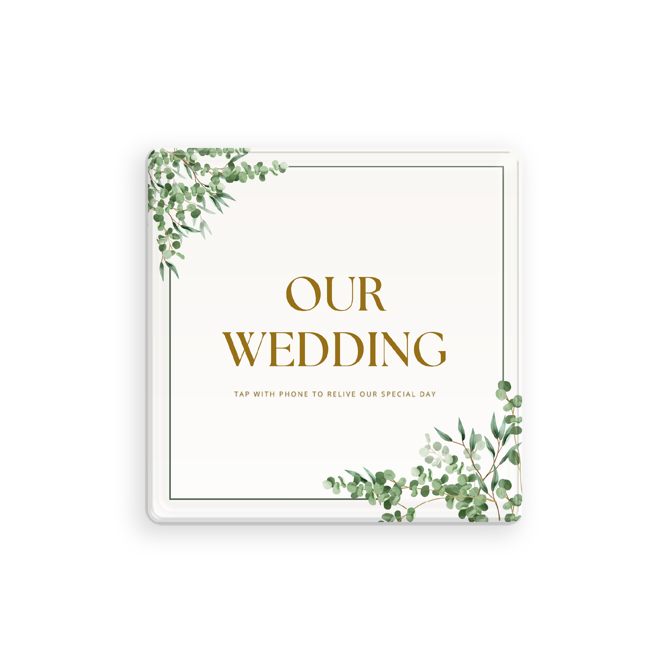 Relive Cork Coaster 4" - Our Wedding - Add On