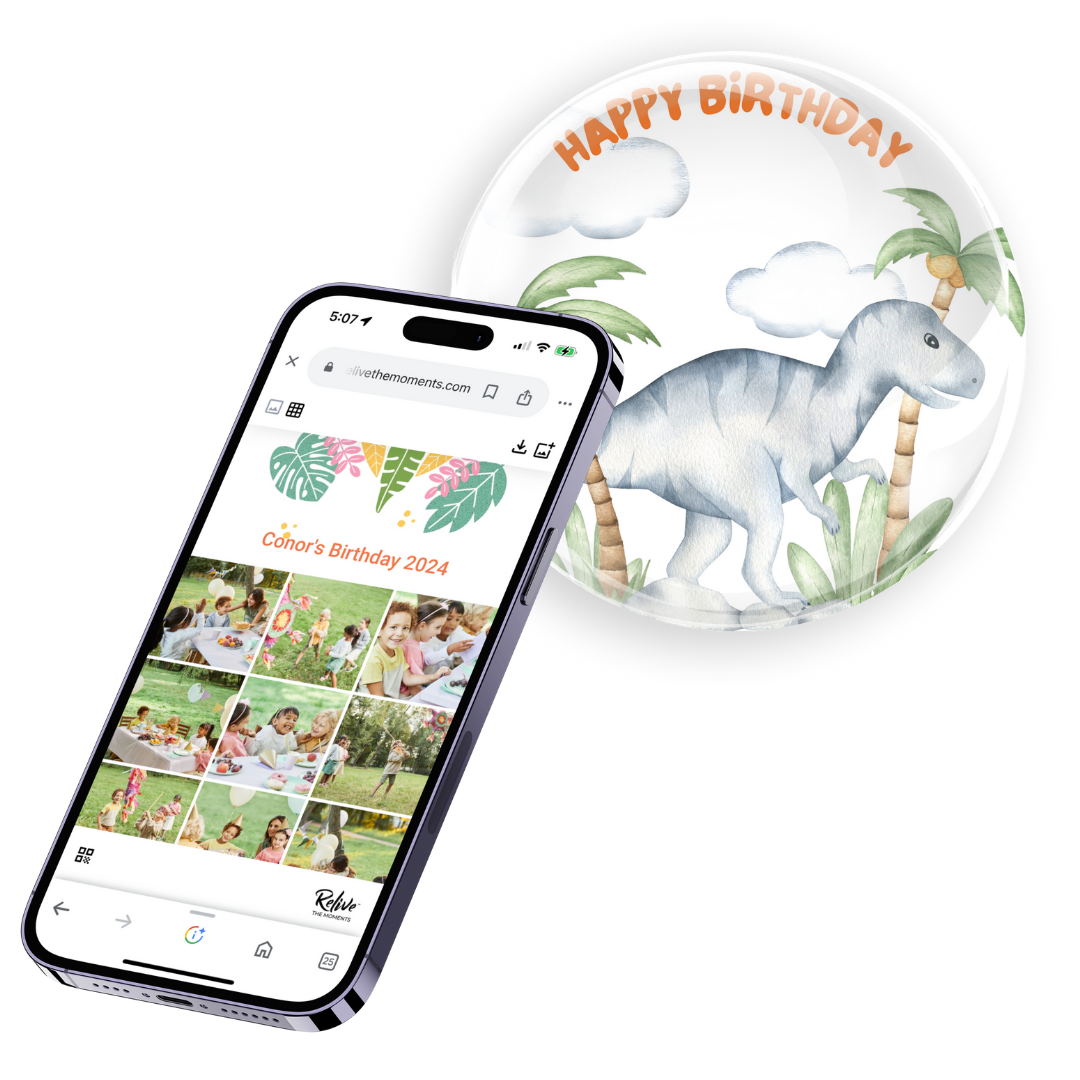 Birthday Coaster - Dino 1 - Personalized