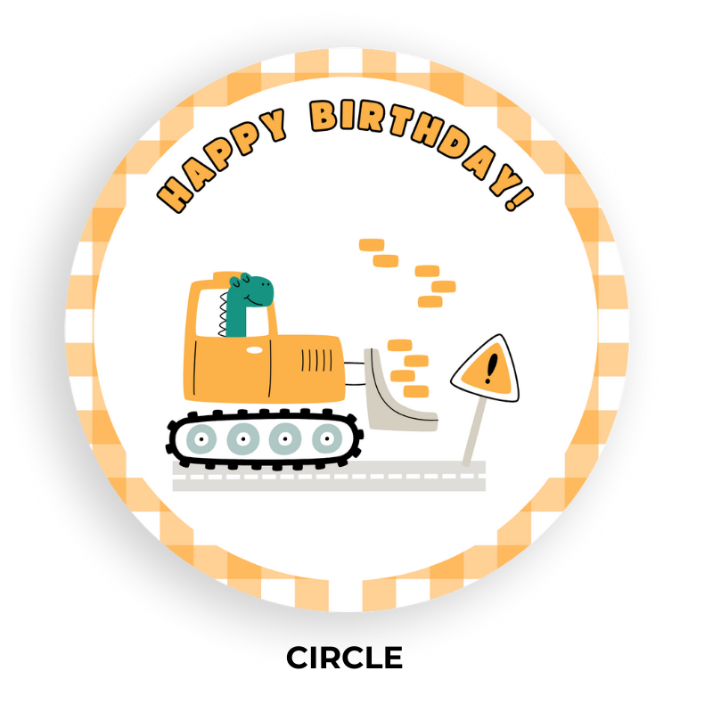 Birthday Coaster - Bulldozer - Standard