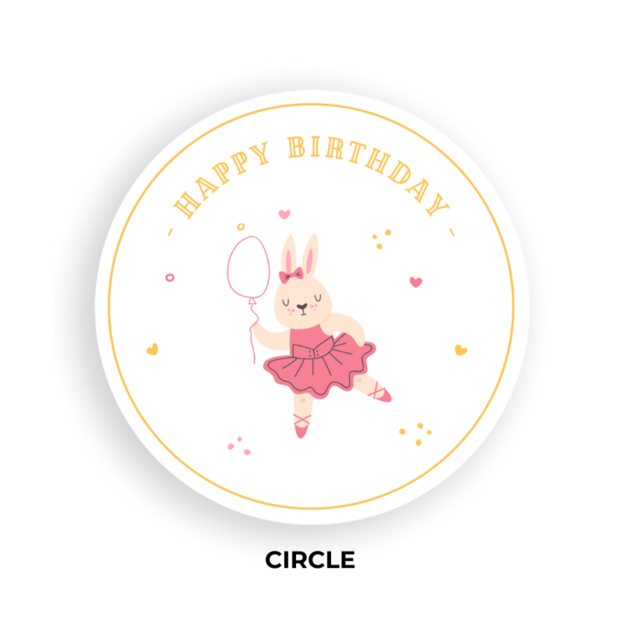 Birthday Coaster -  Rabbit Ballerina - Standard