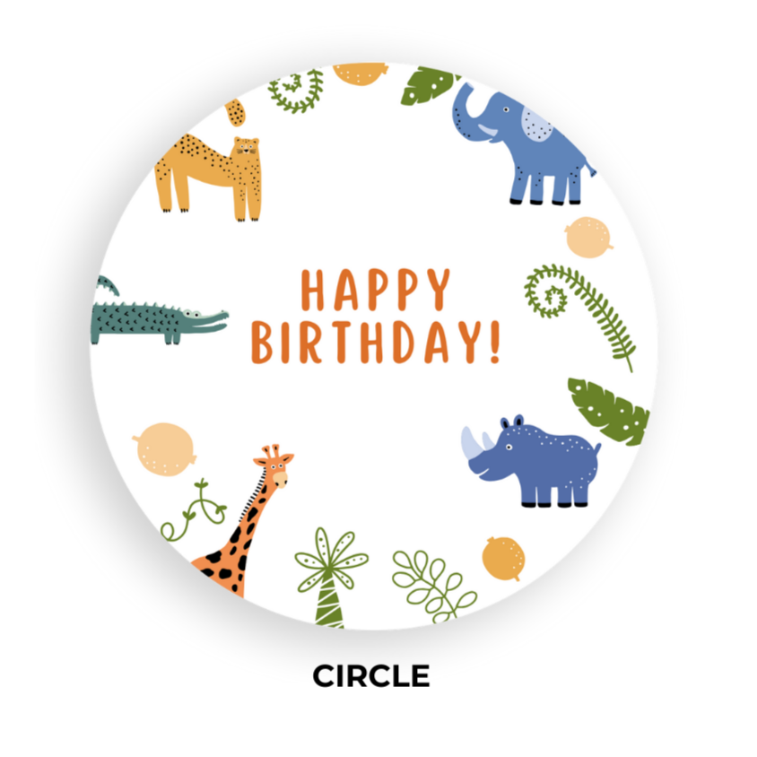 Birthday Coaster -  Zoo Animals - Standard