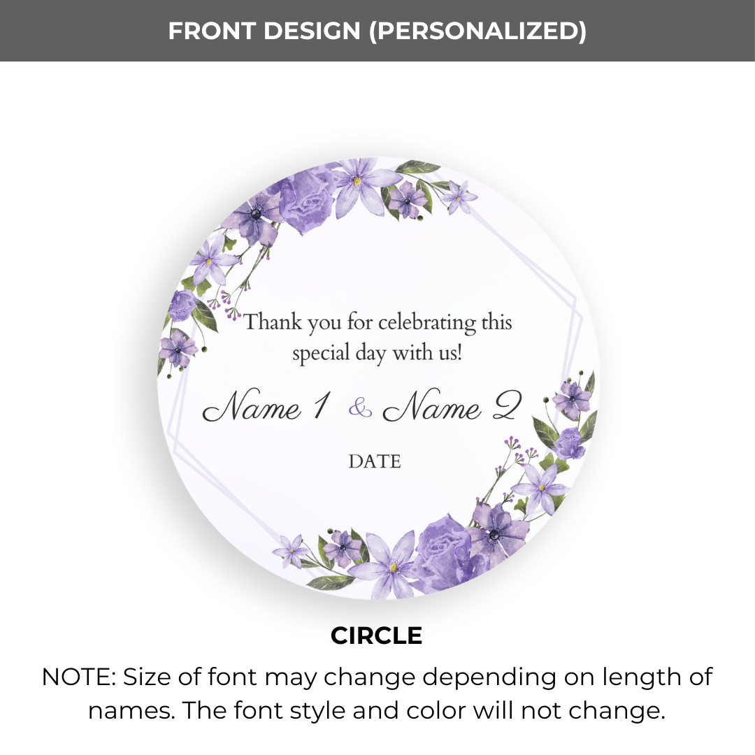 Wedding Coaster - Lavendar (Personalized)