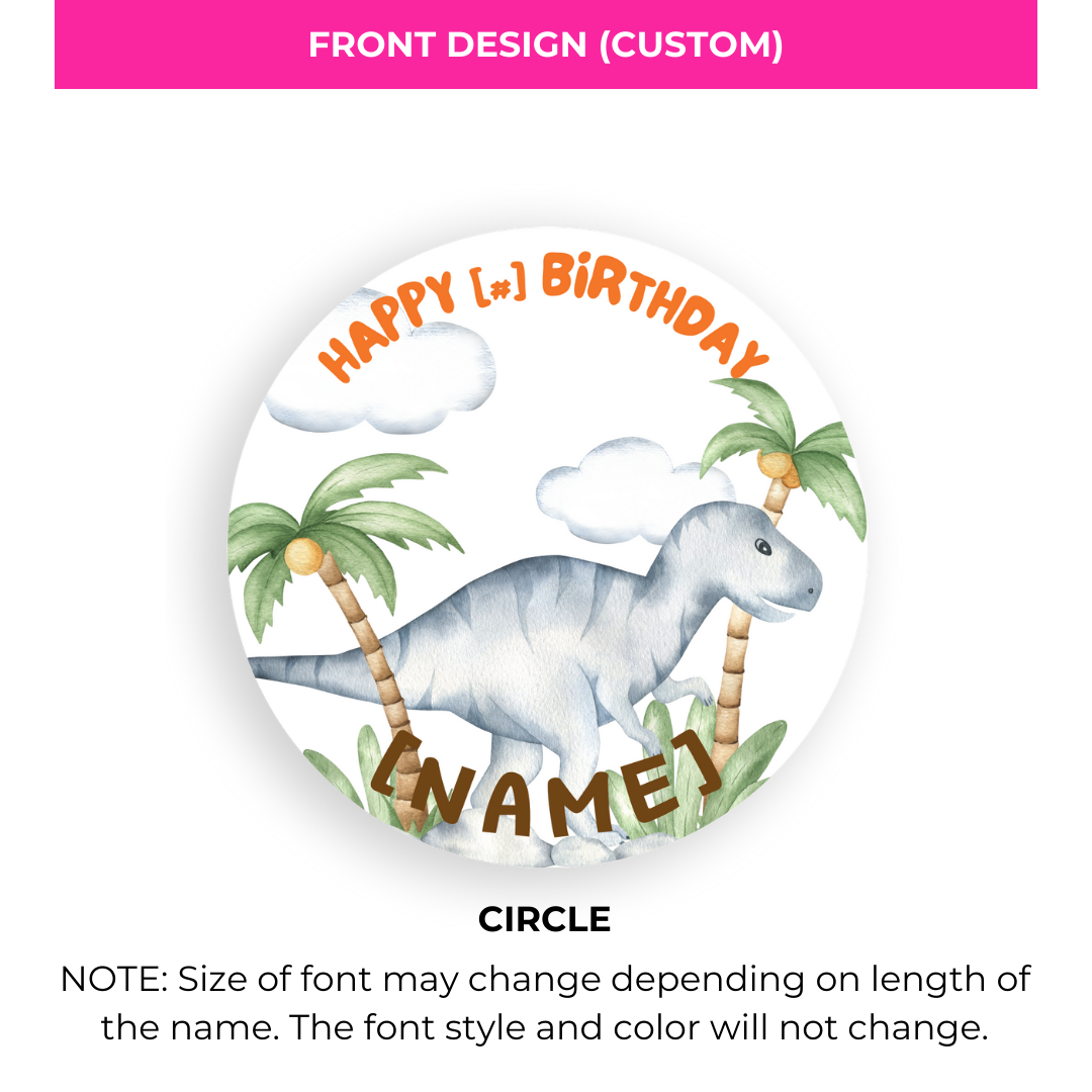 Birthday Coaster - Dino 1 - Personalized