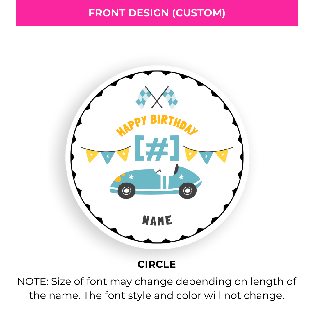 Birthday Coaster - Car - Personalized