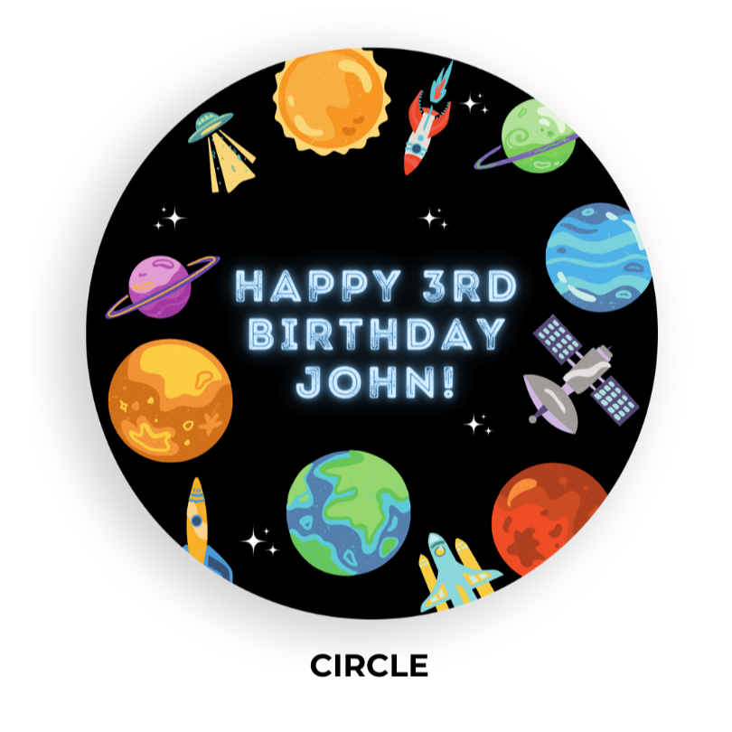 Birthday Coaster - Outer Space 2 - Personalized