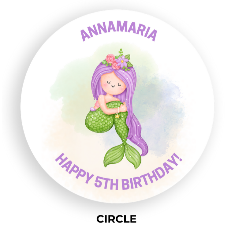 Birthday Coaster - Mermaid 1 - Personalized