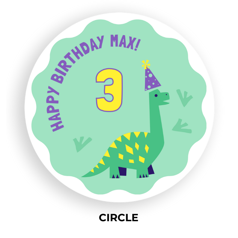 Birthday Coaster - Dino 2 - Personalized