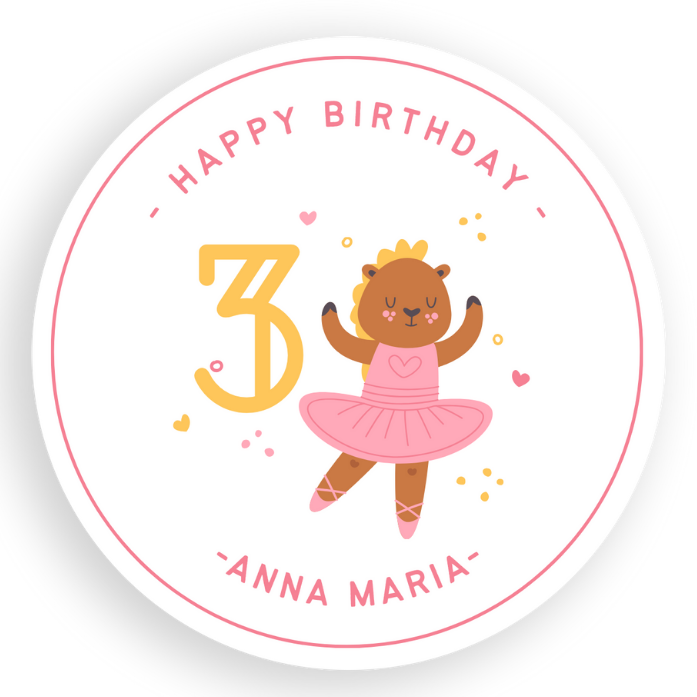 Birthday Coaster -  Ballerina - Personalized