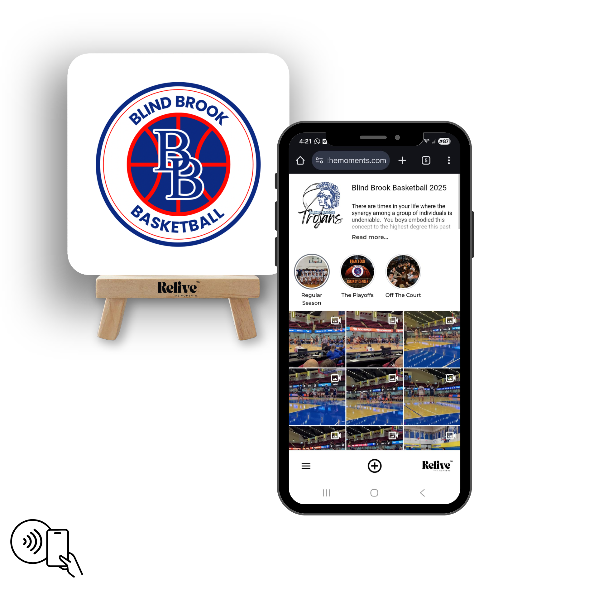 Blind Brook HS Basketball Tile