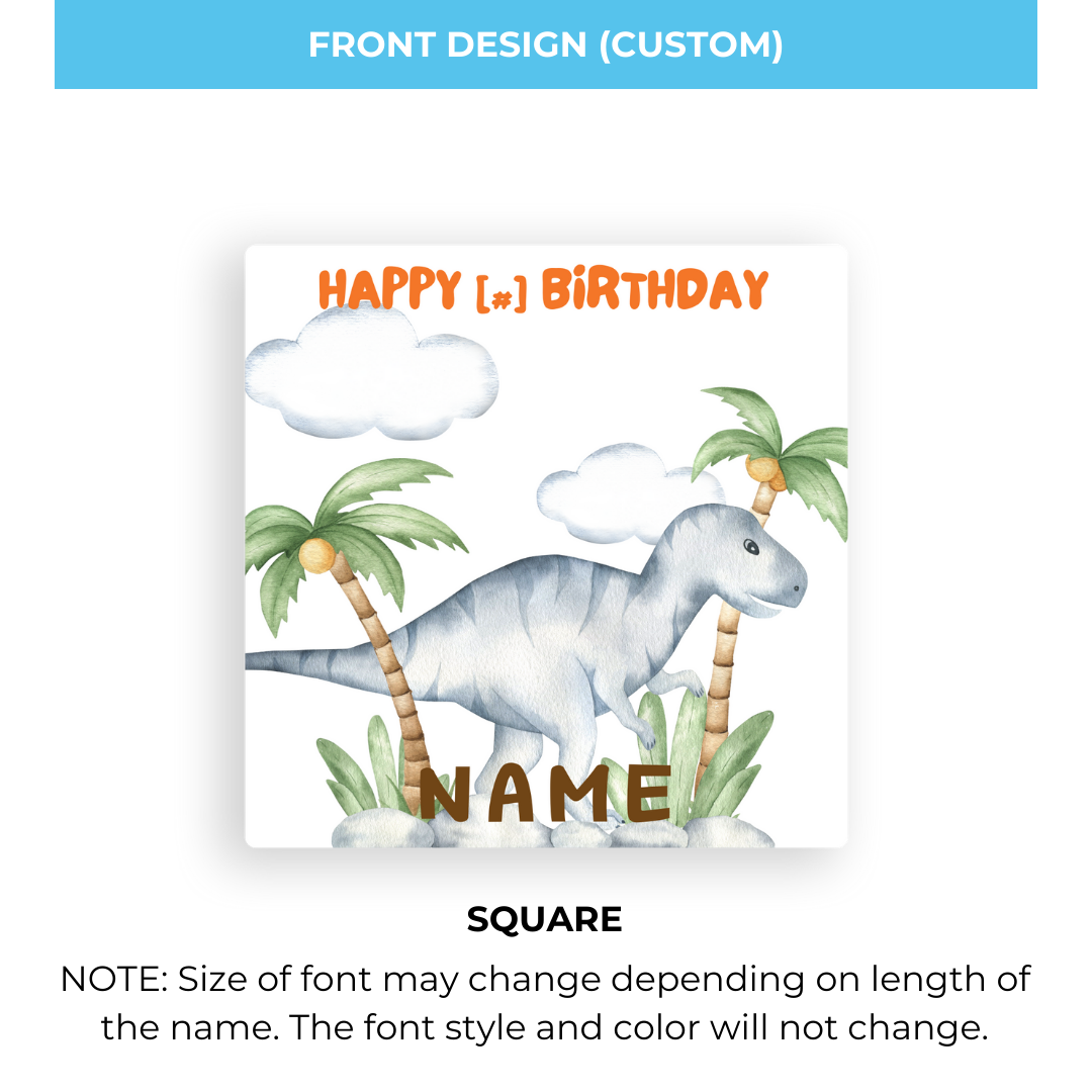 Birthday Coaster - Dino 1 - Personalized