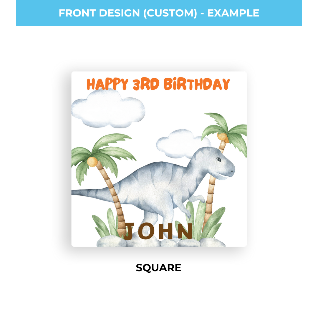 Birthday Coaster - Dino 1 - Personalized