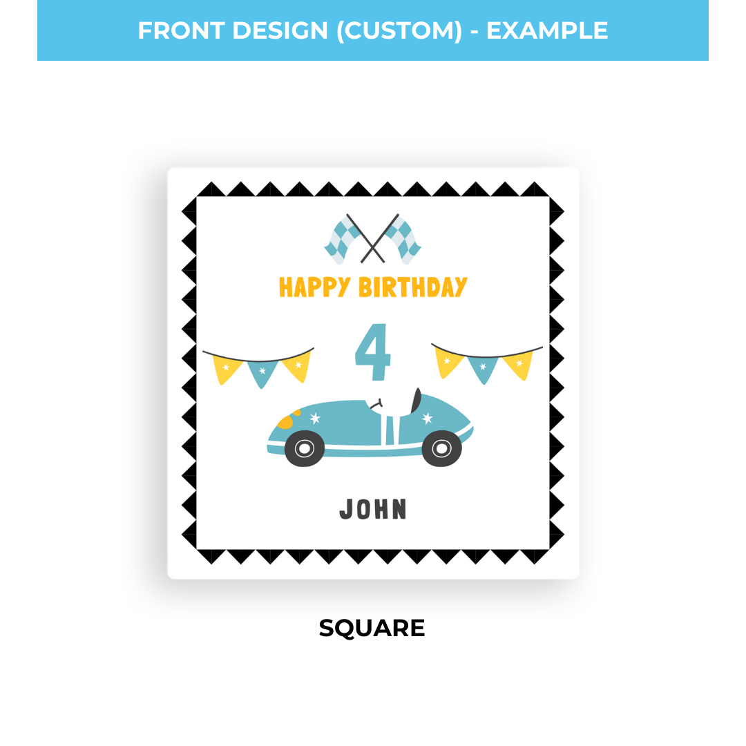 Birthday Coaster - Car - Personalized