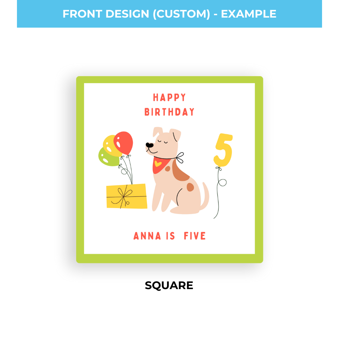 Birthday Coaster - Animal 1 - Personalized