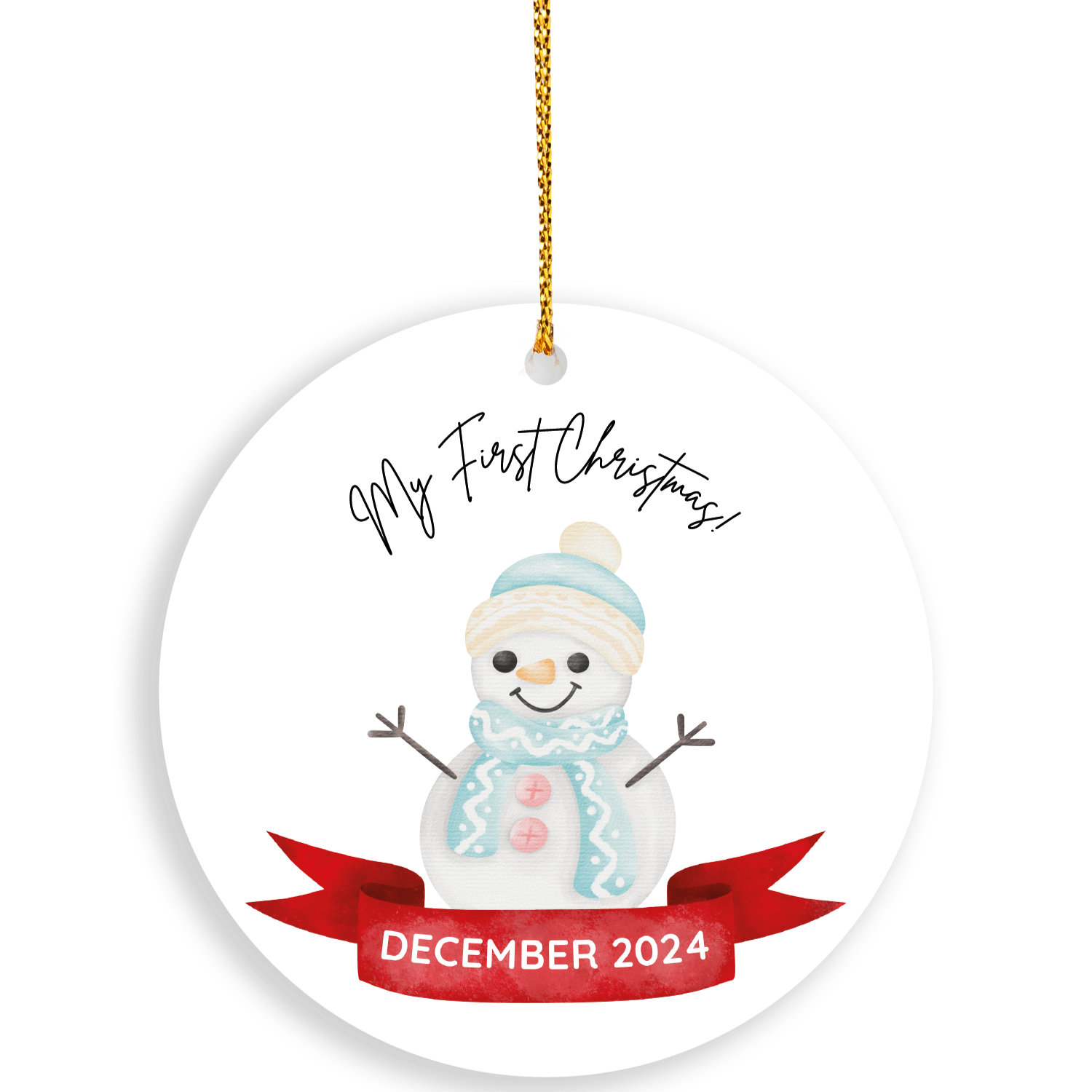 NFC Ornament - Christmas Blue Snowman (2024)