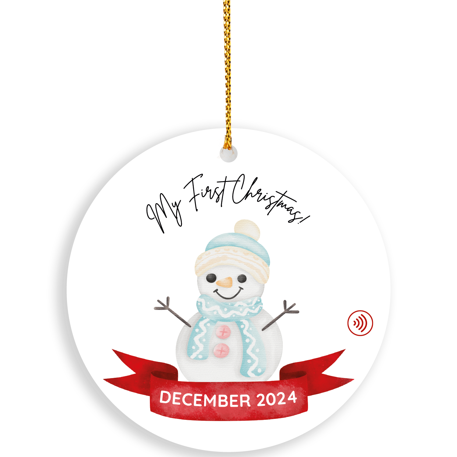 NFC Ornament - Christmas Blue Snowman (2024)